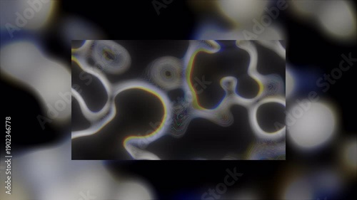 Abstract Sci-Fi Liquid Shapes Looping Digital Energy Pattern