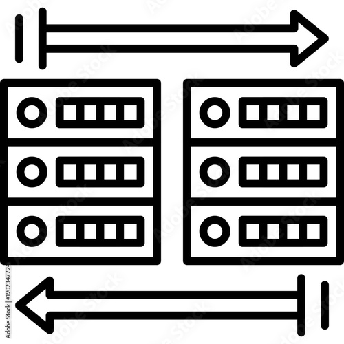 Data Migration Icon Vector Element