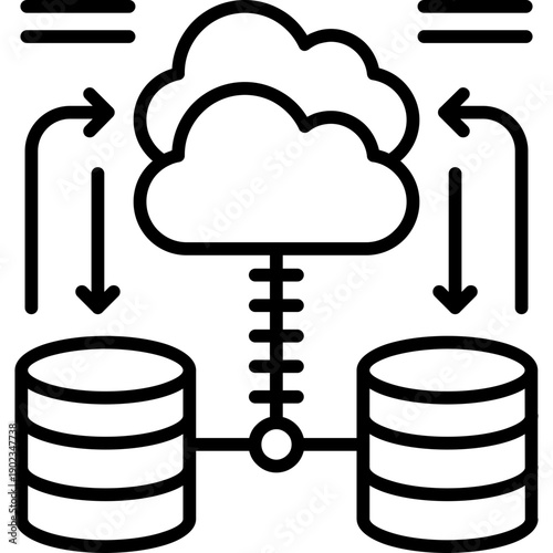 Data Movement Icon Vector Element