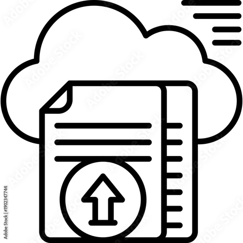 Cloud Upload Icon Vector Element