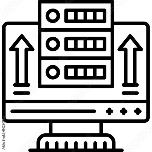 Network Transfer Icon Vector Element