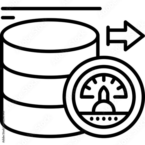 Data Velocity Icon Vector Element