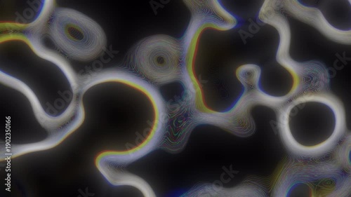 Futuristic Organic Flow Motion Background with Sci-Fi Light Lines