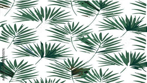 Seamless tropical palm leaf pattern with green botanical foliage abstract nature background vector illustration for textile wallpaper and fabric design