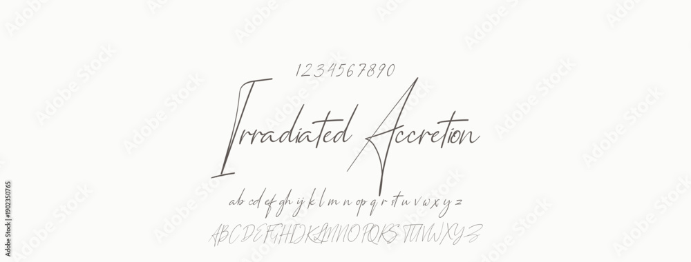 Fototapeta premium Signature Font Uppercase Lowercase And Number. Script Font Calligraphy Logotype elegant Font Type Font lettering handwritten. vector illustration