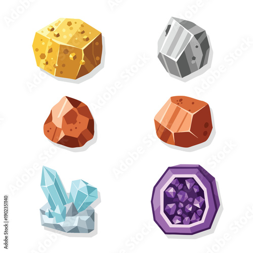 Gemstones and Jewels in Various Colors