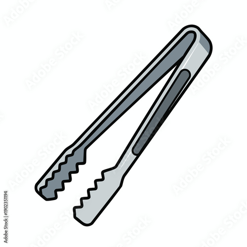Graphic Illustration of Kitchen Tongs