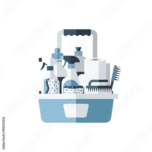 Cleaning Supplies in Caddy