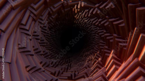 Red 3d Scarry Tunnel Animation