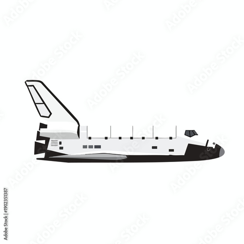 Spacecraft Illustration on White Background