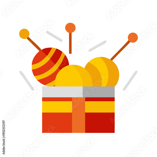 Yarn Balls with Needles