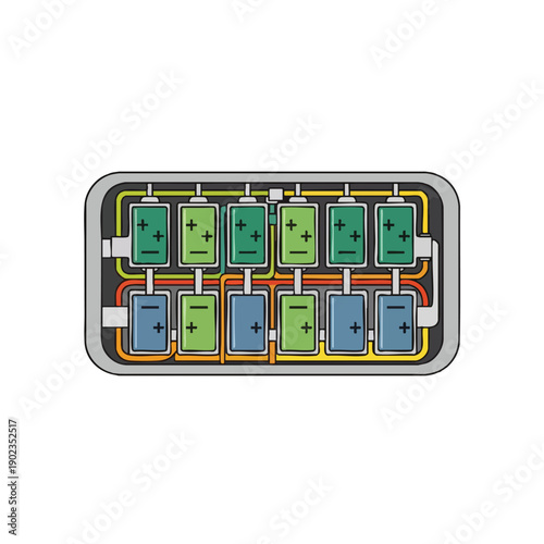 Electronic Circuit Board with Green and Blue Components