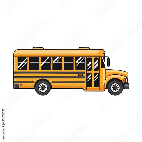 Yellow School Bus Illustration