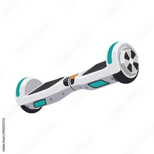 Modern Self Balancing Scooter with Teal Accents