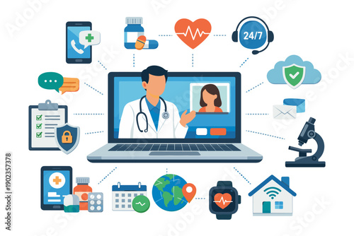 Online doctor consultation and healthcare services via digital technology