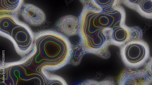 Abstract Fluid Energy Waves Background Animation with Futuristic Glow