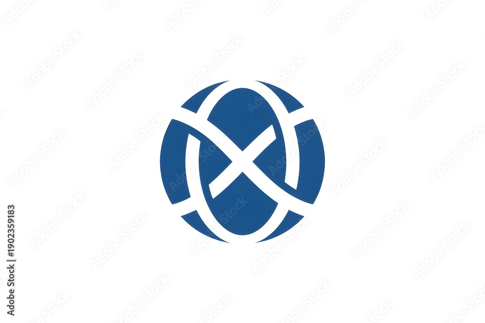 Fototapeta premium An abstract globe icon representing the world, global internet connection, and modern digital technology