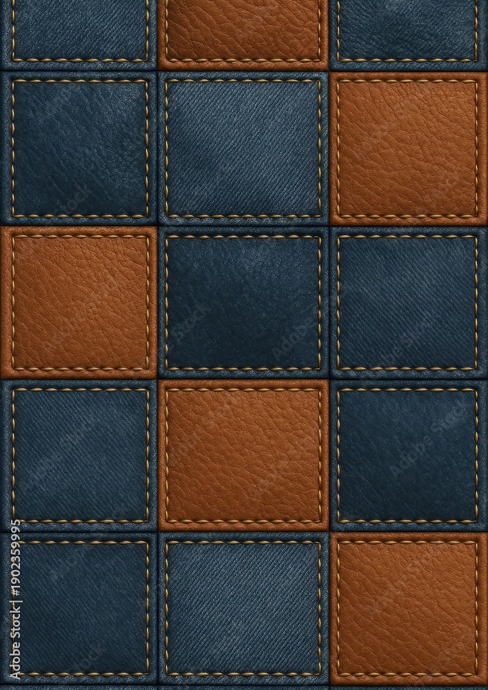 Fototapeta premium Elegant leather checkered pattern