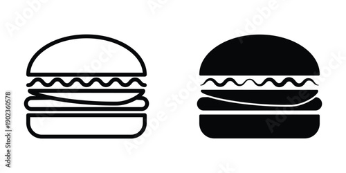 Burger icon illustration design template