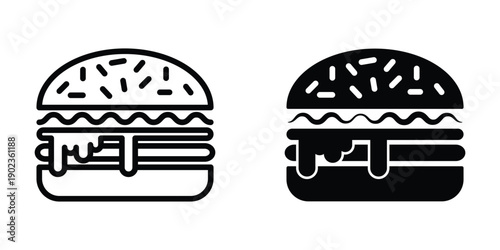 Burger icon illustration design template