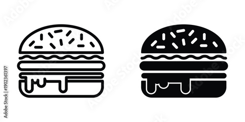 Burger icon illustration design template