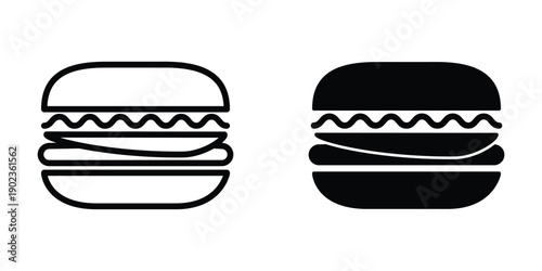 Burger icon illustration design template