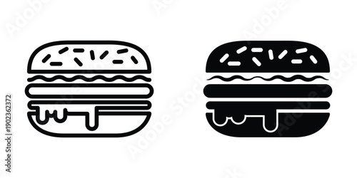 Burger icon illustration design template
