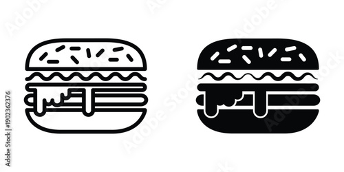 Burger icon illustration design template