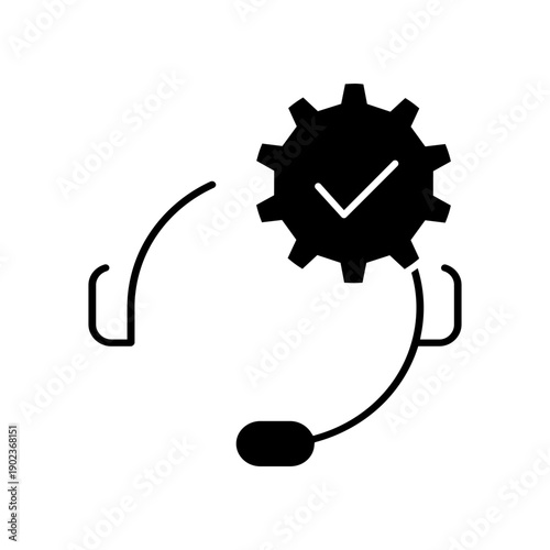 Maintenance vector icon. Technical support Illustration sign. Installing updates symbol. Bow logo.