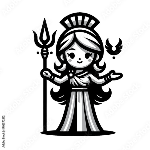 cartoon goddess athena