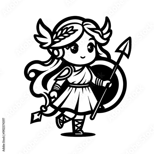 cartoon goddess athena