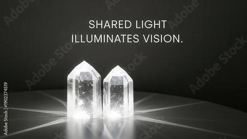 Two Crystals Illuminated By Shared Light