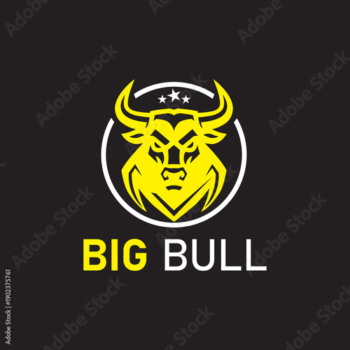 Bull head logo, bull logo, bison logo