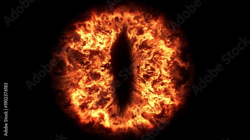 Fiery Magic Eye, seamless loop, 25 FPS.