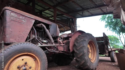 Old tractor, farm in Misiones, Argentina
