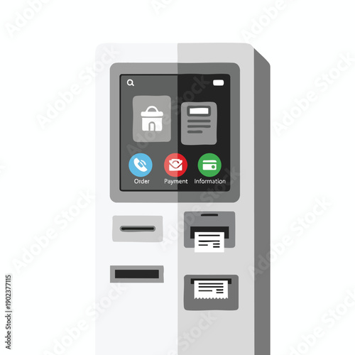 Modern Automated Teller Machine with Touchscreen Interface