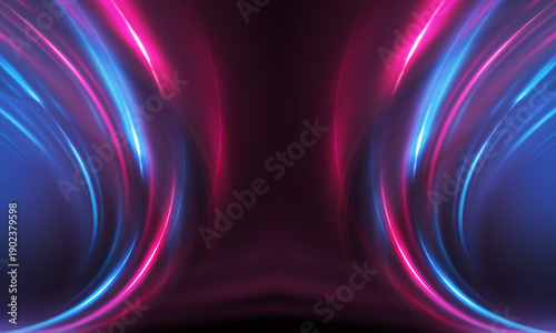 Abstract blue and pink light rays background