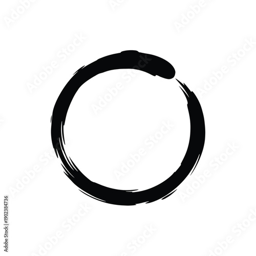 Zen enso circle illustration, a minimalist symbol of wholeness, the void, and infinite wisdom, evoking serenity and profound contemplation, especially fitting for Buddha Purnima celebrations