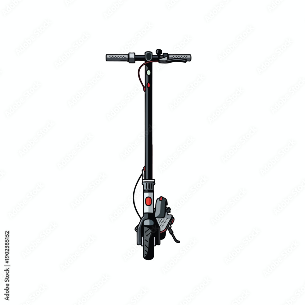 Fototapeta premium Sleek Electric Scooter with Red Accent