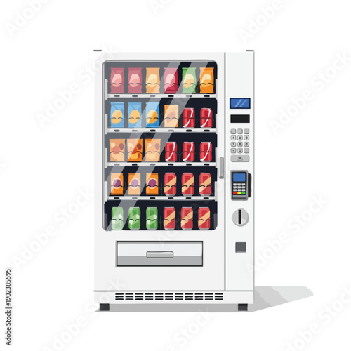 Modern Snack Vending Machine with Various Products