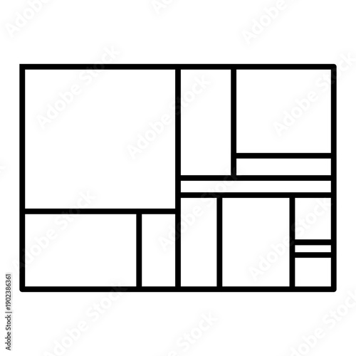 treemap chart line icon with editable stroke