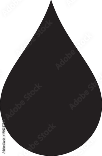 Black Droplet Shape Silhouette teardrop