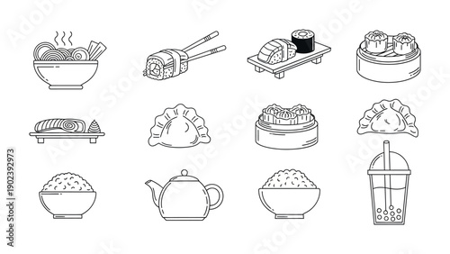 Delightful Culinary Journey: An array of delightful dishes awaits, from savory dumplings to refreshing bubble tea. A visual feast for those who savor the art of dining. 