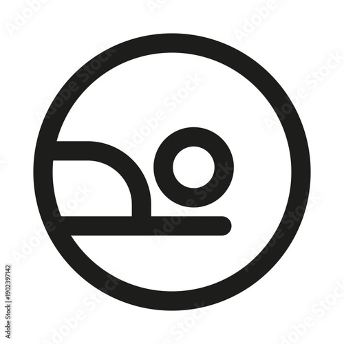 Tomography Scanner Professional Modern Line Icon. Minimal and unique medical symbol representing CT scan imaging, diagnostic healthcare, and patient examination