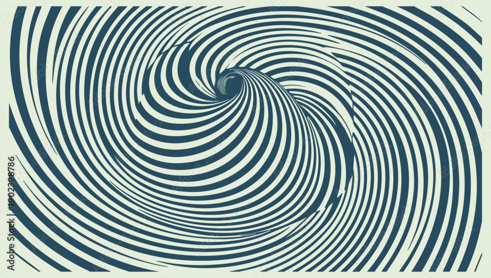 Obraz premium Optical illusion with swirling blue lines creating a vortex effect
