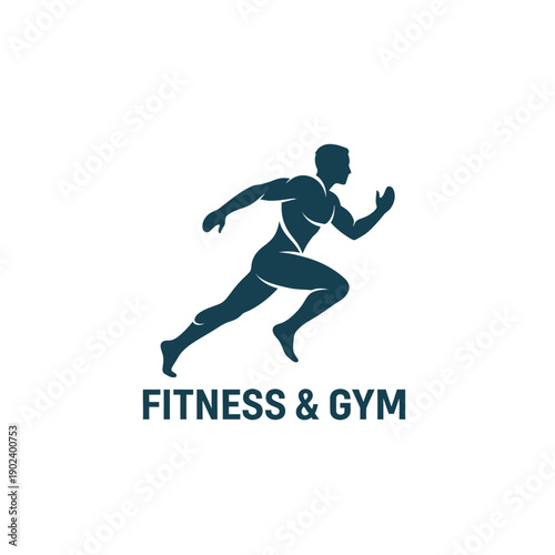 Fitness enthusiast running in gym environment illustration