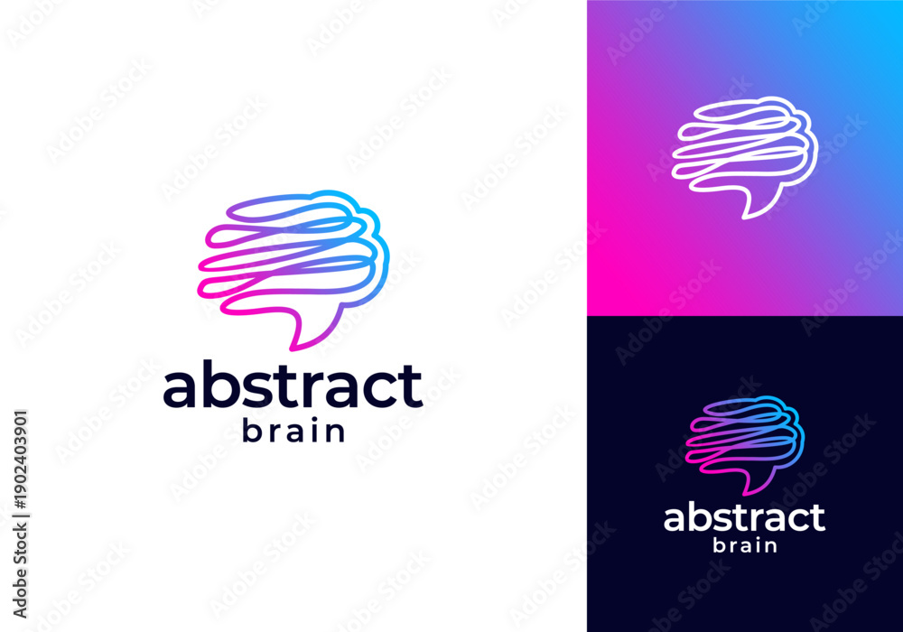 Obraz premium brain icon logo design vector