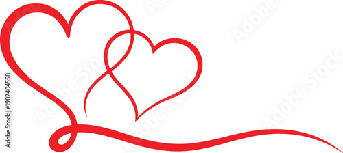 Red heart symbol for Valentines Day. Heart. Abstract love symbol.