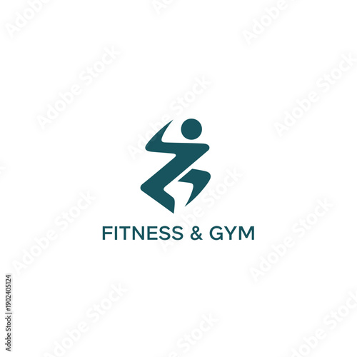 Fitness enthusiast in dynamic pose, gym setting, vector illustration