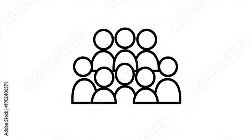 A collection of anonymous silhouetted figures assembled as a group symbolizing togetherness